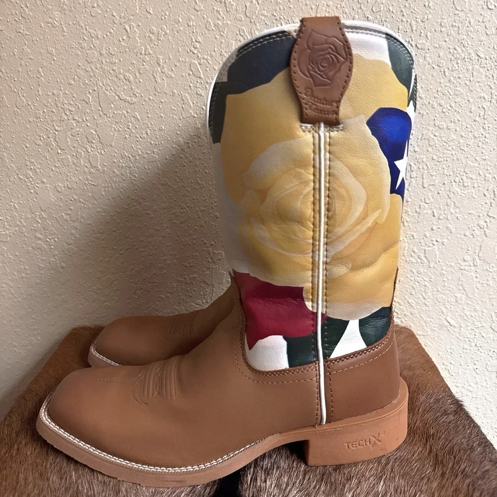 NEW Twisted X Olivia Bennett 9B Decatur Texas Western Tech X Boots‎ Rose WXTR003
